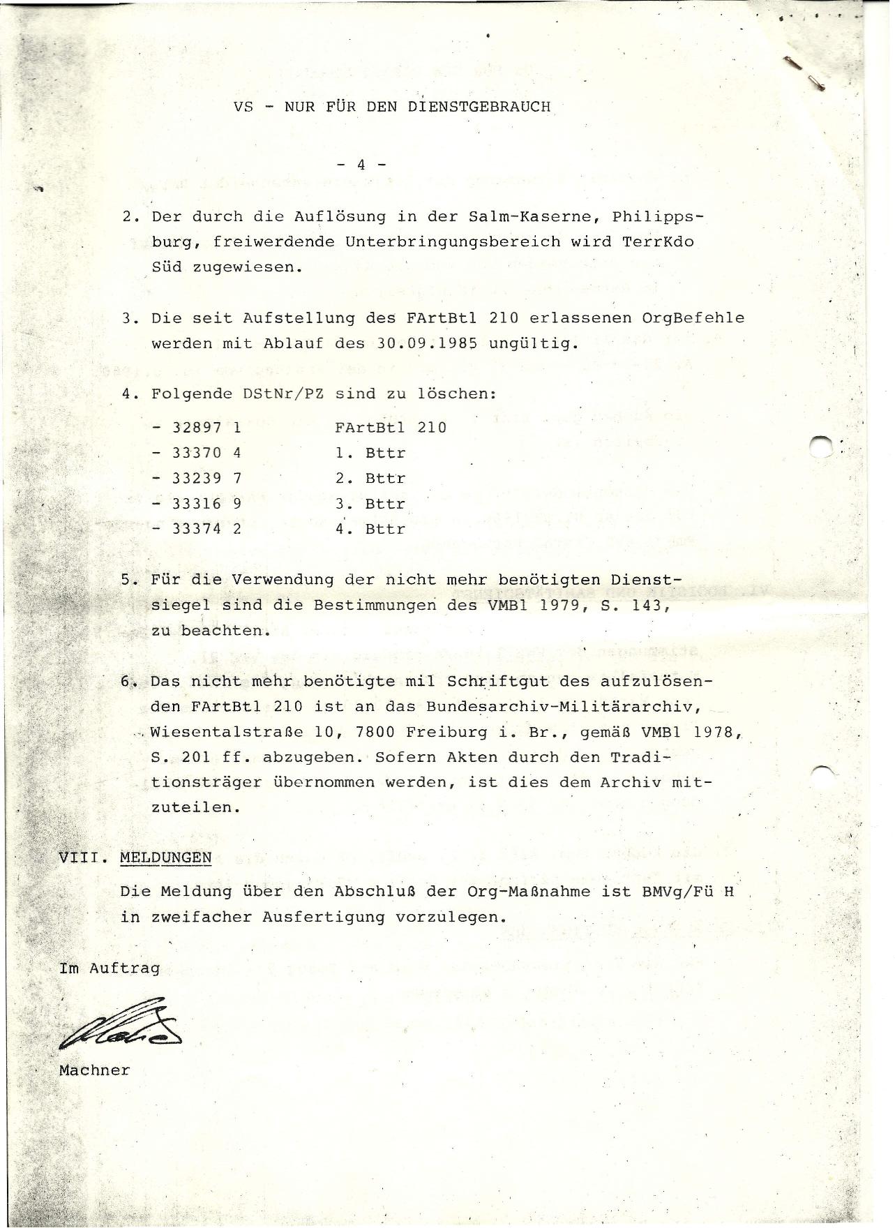 Auflösungsbefehl BMVg-004 Auflösungsbefehl BMVg-004